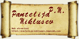 Pantelija Miklušev vizit kartica
